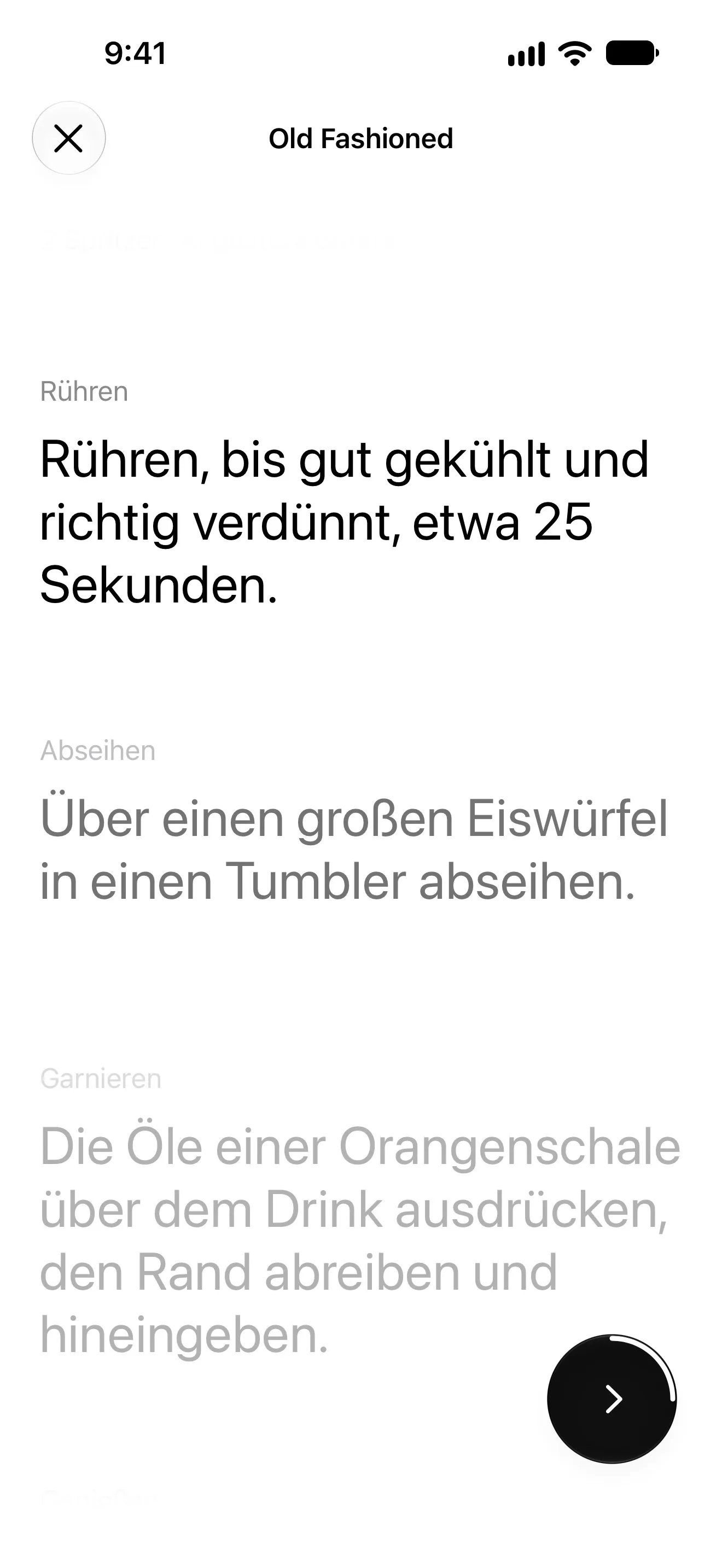 Geführtes Mixen: der Rührschritt beim Old Fashioned