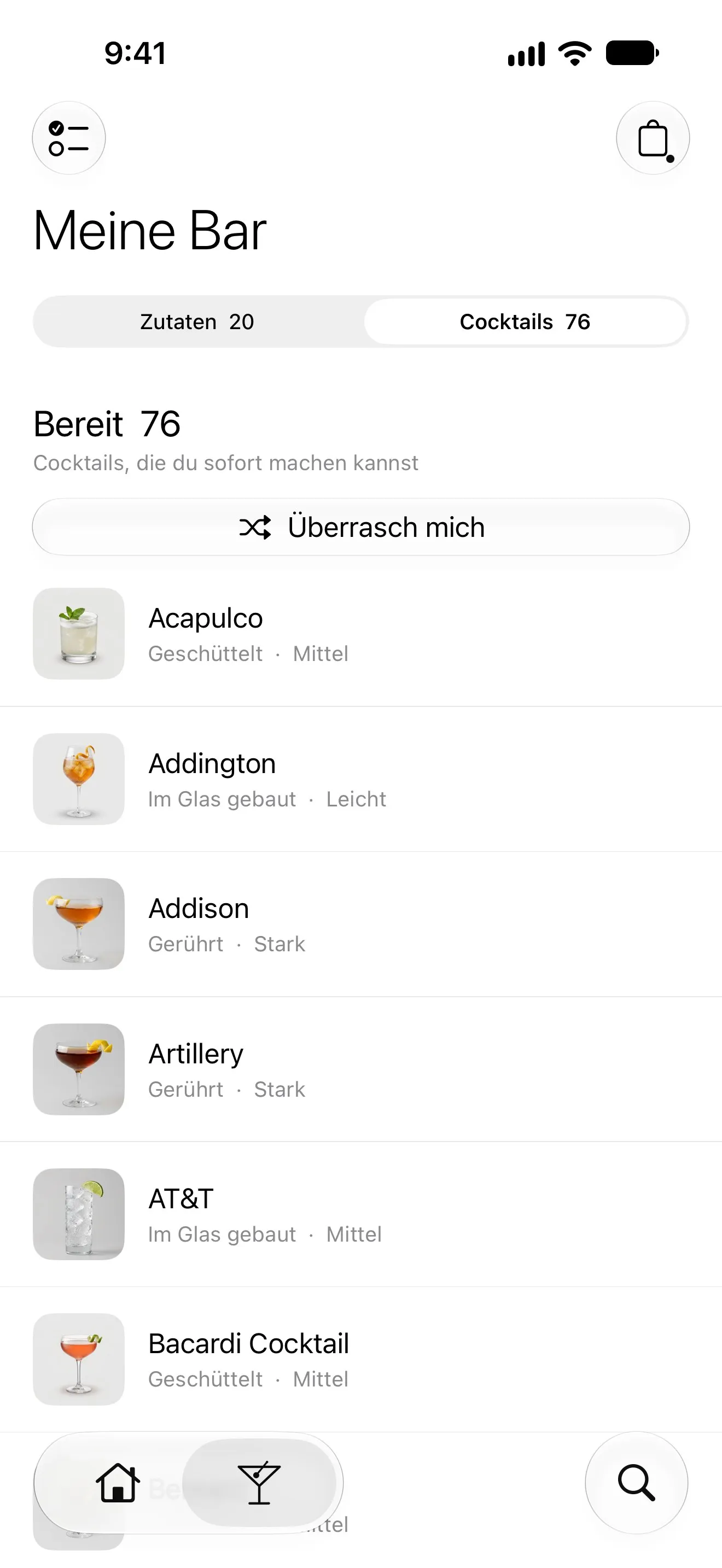 Meine Bar: 76 Cocktails, die sich mit deinen Flaschen mixen lassen